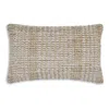 Hivvago Anye 14 X 22 Lumbar Throw Pillow Set Of 4, Handwoven Striped Tan Ivory Wool In Neutral