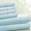 Hivvago Aqua 4 Piece Wrinkle Resistant Microfiber Polyester Sheet Set In Blue