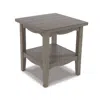 Hivvago Arin 26 Inch Side End Table, Open Shelf, Vintage Style Gray Hardwood