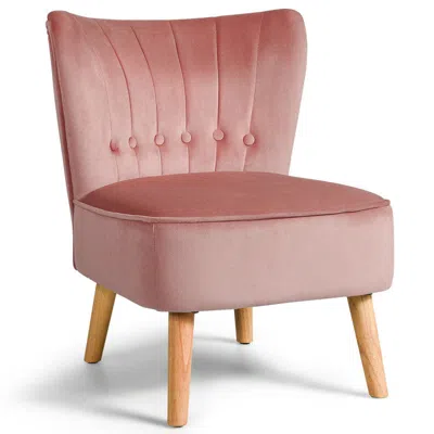 Hivvago Armless Accent Chair Tufted Velvet Leisure Chair