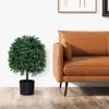 Hivvago Artificial Boxwood Topiary Ball Tree Faux Bushes Ball Plants With Uv Rated Leaves
