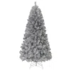 Hivvago Artificial Christmas Tree 6 Feet Easy Setup Holiday Party Decor With Lights In Gray