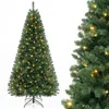 Hivvago Artificial Christmas Tree With 1182 Branch Tips And 400 Warm White Led Lights
