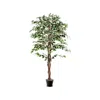 Hivvago Artificial Ficus Tree Tall Faux Indoor Plant With 1008 Leaves Nursery Pot And Dried Moss