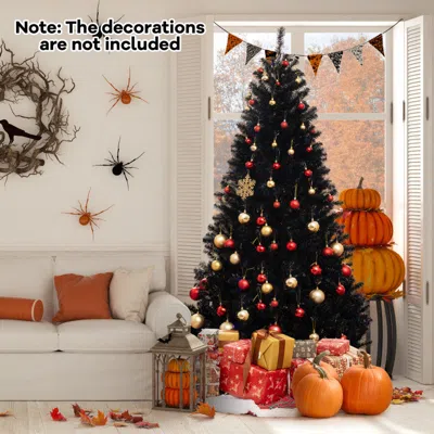 Hivvago Artificial Halloween Christmas Tree 6 Ft With Led Lights & Creepy Sound Modes In Multi
