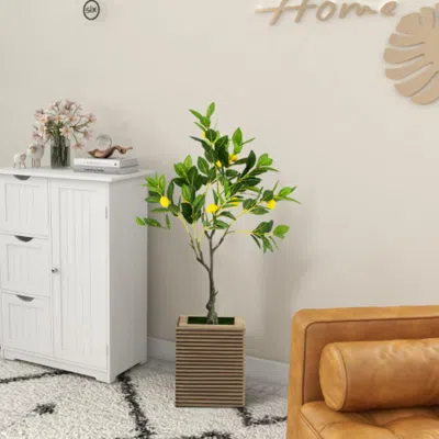 Hivvago Artificial Lemon Tree 2.6/4/5.2 Feet Tall Fake Lemon Plant Wuth Lemon Fruits-2.6 Ft