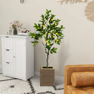 Hivvago Artificial Lemon Tree 2.6/4/5.2 Feet Tall Fake Lemon Plant Wuth Lemon Fruits-4 Ft