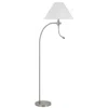 Hivvago Ashy 68 Inch Floor Lamp, Gooseneck Led, White Shade, Bronze Arc Pole In White