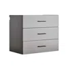 Hivvago Asti Garage Wall Storage Cabinet, 32 Inch 3 Drawers, Gray Metallic