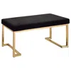 Hivvago Astonishing Bench, Black Fabric & Gold