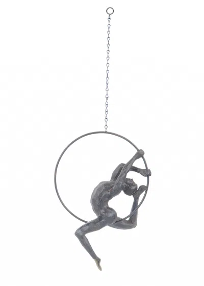 Hivvago Athletic Man Hanging Ring Sculpture