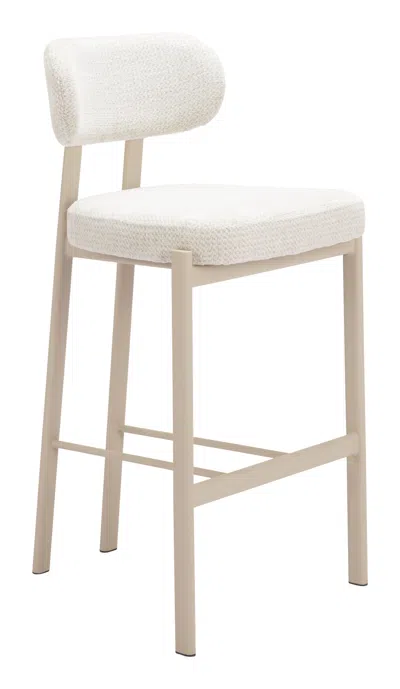 Hivvago Aurea Barstool (set Of 2) Light Gray In White