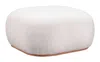 Hivvago Azua Ottoman Cream In White