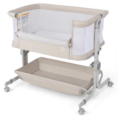 Hivvago Baby Bassinet Bedside Sleeper With 6evel Adjustable Height In Neutral