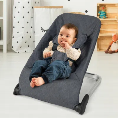 Hivvago Baby Bouncer Seat With Aluminum And Metal Frame-beige