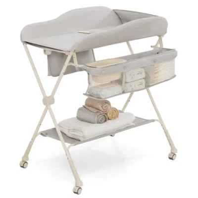 Hivvago Baby Diaper Changing Table With Water Basin Wheel-gray