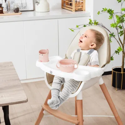 Hivvago Baby High Chair With Dishwasher Safe Tray-beige