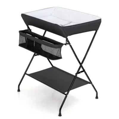 Hivvago Baby Storage Folding Diaper Changing Table-black