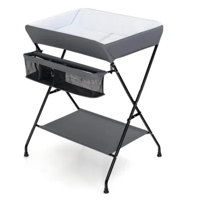 Hivvago Baby Storage Folding Diaper Changing Table-gray
