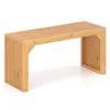 Hivvago Bamboo Dining Bench Long Entryway Bench Indoor Outdoor Solid Wood Bench-natural In Brown