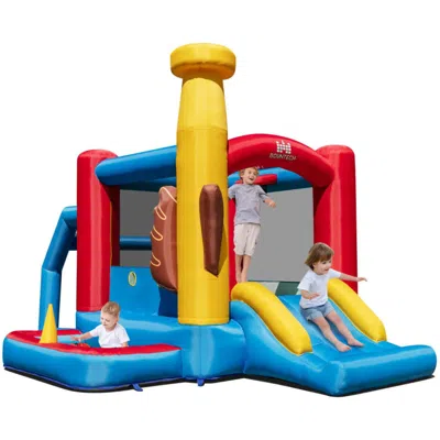 Hivvago Baseball Themed Inflatable Bounce House With Ball Pit And Ocean Balls With 735w Blower
