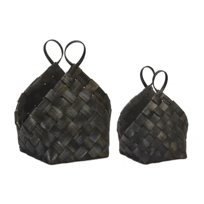 Hivvago Basket (set Of 2) In Black