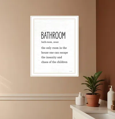 Hivvago Bathroom Escape White Framed Print Bathroom Wall Art In Multi