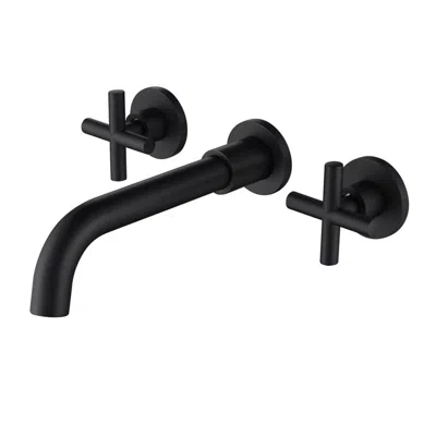 Hivvago Bathroom Faucet Wall Mounted Bathroom Sink Faucet - Black
