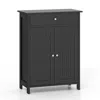 Hivvago Bathroom Floor Cabinet Freestanding Storage Organizer With 2 Doors