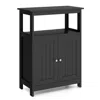 Hivvago Bathroom Floor Cabinet Freestanding Storage Organizer With Open Compartment