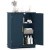 Hivvago Bathroom Floor Storage Cabinet With 2 Doors And Adjustable Shelves