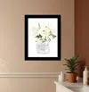 Hivvago Bathroom Flower Ja Black Framed Print Bathroom Wall Art In White