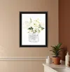 Hivvago Bathroom Flower Ja Black Framed Print Bathroom Wall Art In White