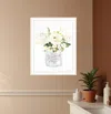 Hivvago Bathroom Flower Ja White Framed Print Bathroom Wall Art In White
