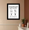 Hivvago Bathroom Guide Black Framed Print Bathroom Wall Art In White
