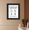 Hivvago Bathroom Guide Black Framed Print Bathroom Wall Art In White