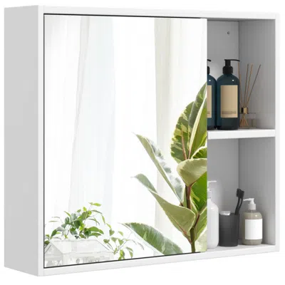 Hivvago Bathroom Medicine Cabinet With Single Mirror Door In White