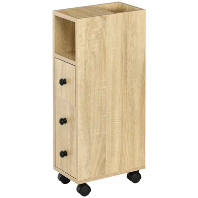 Hivvago Bathroom Storage Cabinet Freestanding 1 Door 2 Open Cabinets