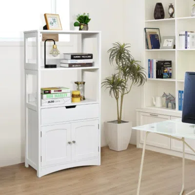 Hivvago Bathroom Storage Cabinet With Drawer And Shelf Floor Cabinet