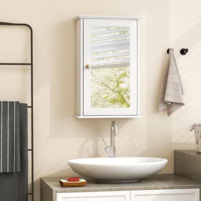 Hivvago Bathroom Wall Cabinet With Single Mirror Door