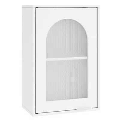 Hivvago Bathroom Wall Cabinet With Tempered Glass Door And Adjustable Shelf