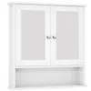 Hivvago Bathroom Wall Mount Mirror Cabinet Organizer-white
