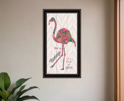 Hivvago Be A Flamingo Black Framed Print Wall Art
