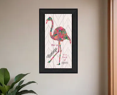 Hivvago Be A Flamingo Black Framed Print Wall Art