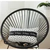 Hivvago Be Happy Dots Decorative Rectangle Throw Pillow Cover In Black