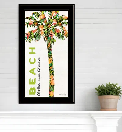 Hivvago Beach Take Me There Black Framed Print Wall Art In Multi