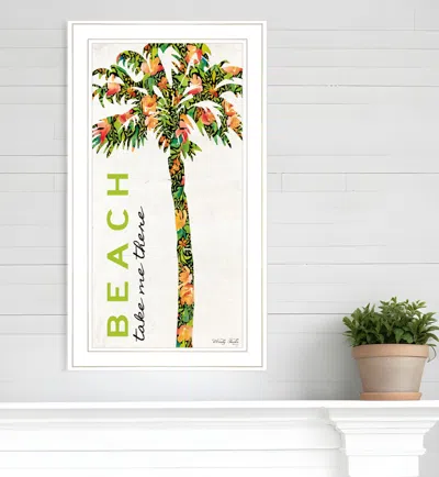 Hivvago Beach Take Me There White Framed Print Wall Art
