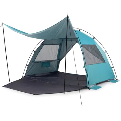 Hivvago Beach Tent Sun Shelter With Canopy With Extended Floor And Vent Windows In Blue