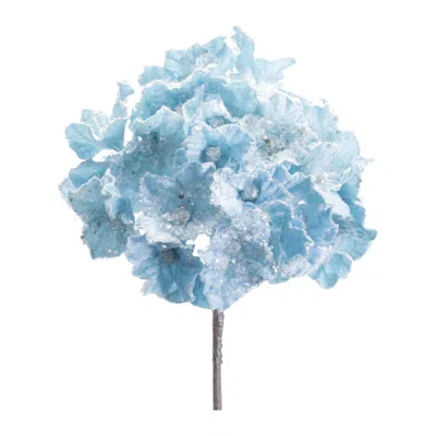 Hivvago Beaded Hydrangea Flower Stem (set Of 2) In Blue