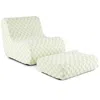Hivvago Bean Bag Chair With Ottoman And High Elasticity Sponge